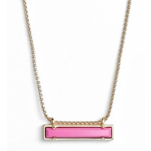 Kendra Scott Leanor Bar Bright Pink Magenta‎ Pendant Necklace New - Picture 2 of 11